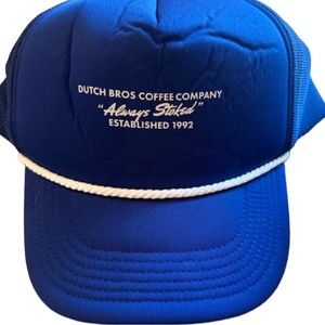Dutch Bros Blue Snapback Trucker Hat “Always Stoked” 1992